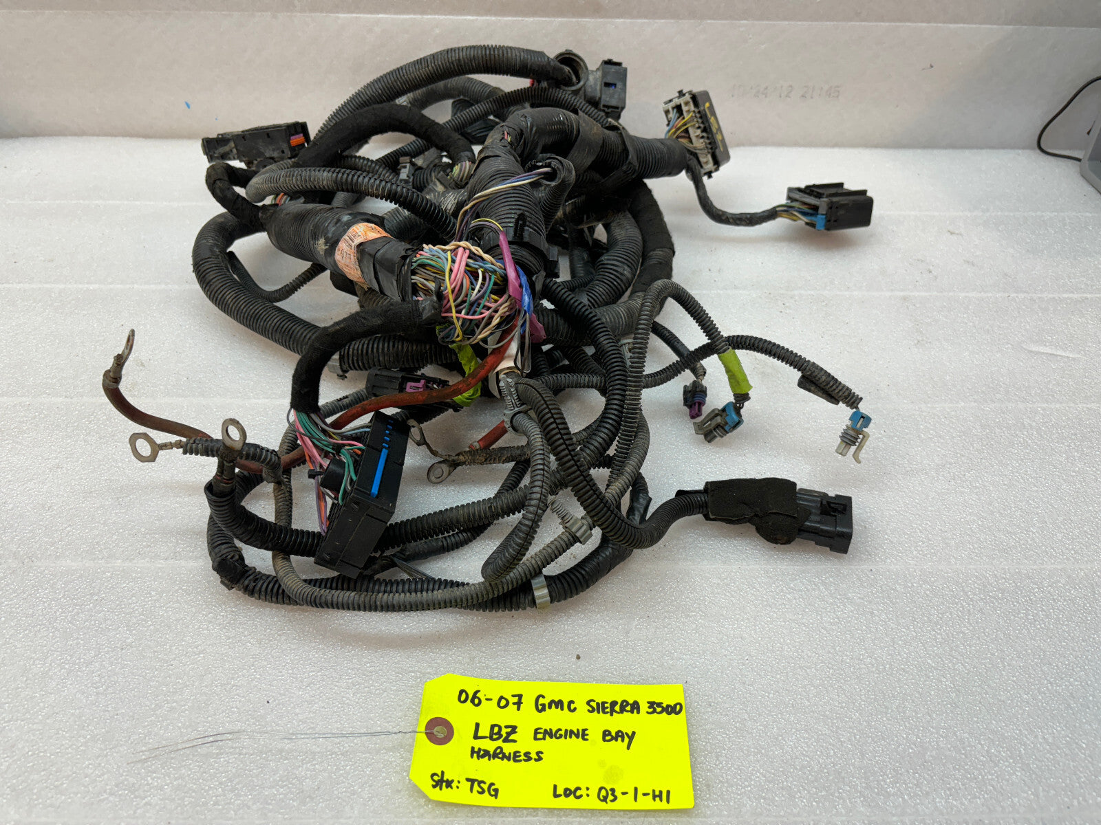 06 07 GMC CHEVROLET 2500HD DURAMAX 6.6 LBZ ENGINE BAY MOTOR PCM WIRING HARNESS