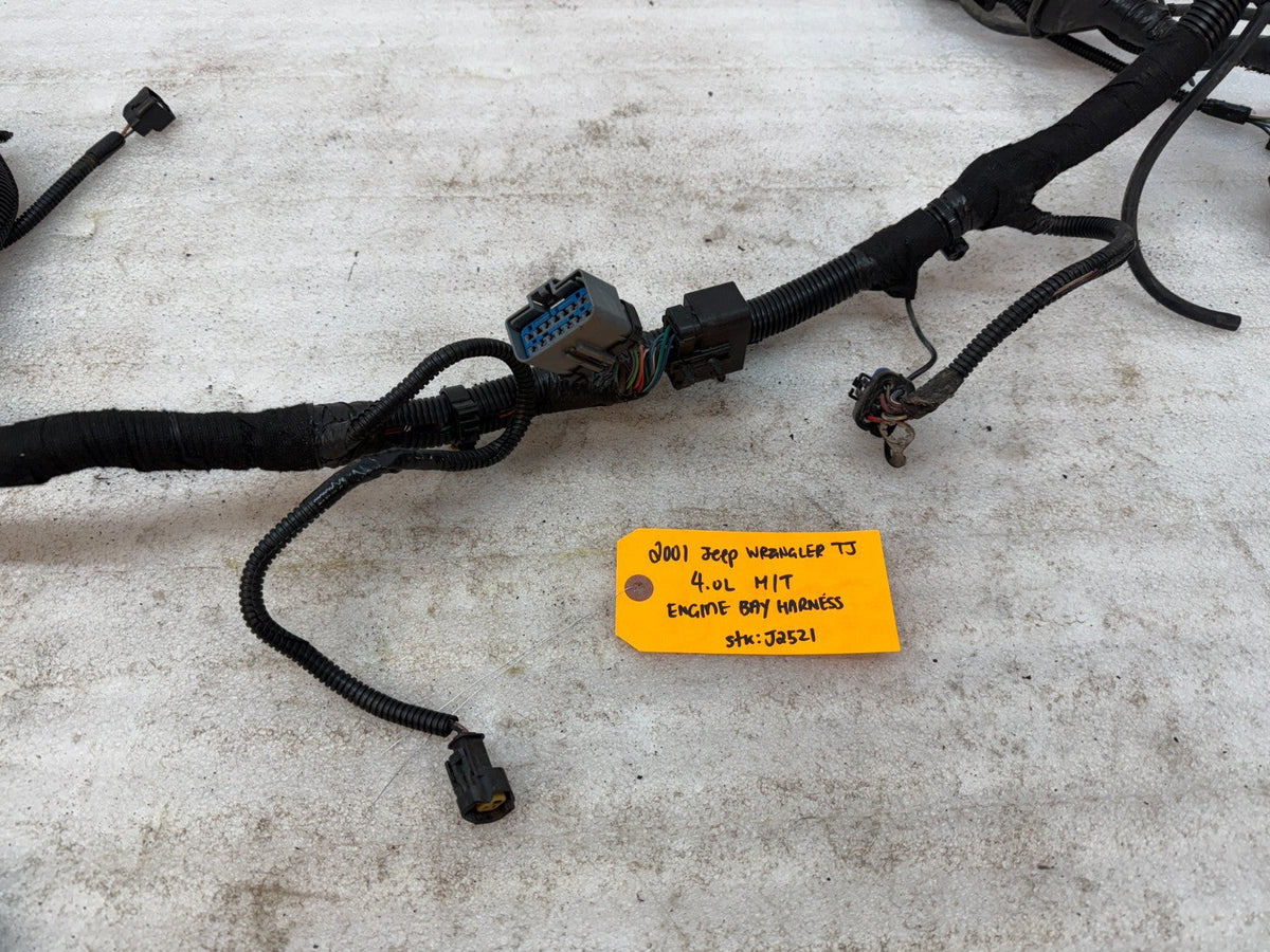 2001 JEEP WRANGLER TJ 4.0 M/T MANUAL TRANS ENGINE FUSE BOX HARNESS LOOM