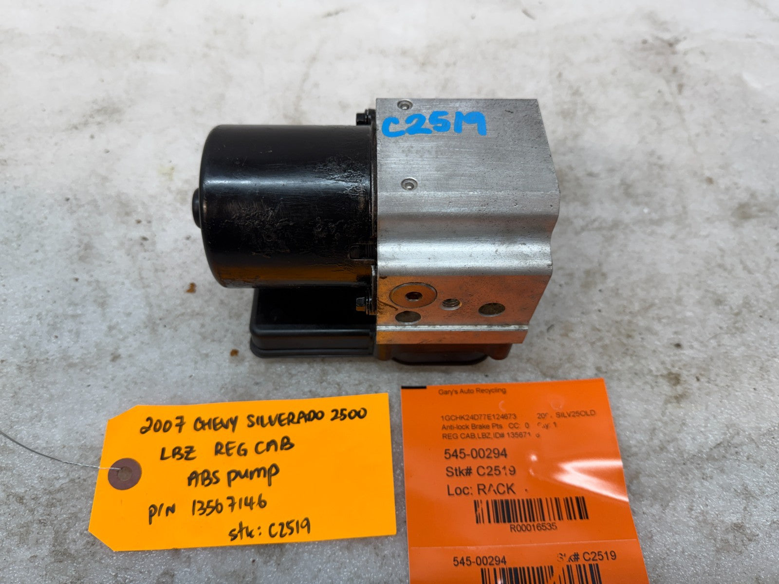 03-07 Chevrolet GMC SILVERADO 2500 6.6 ABS ANTI LOCK BRAKE PUMP MODULE 13567146