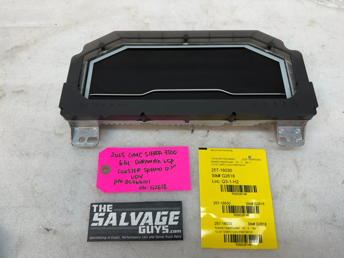 22-26 GMC 2500 3500 SIERRA 6.6 DIGITAL DASH GAUGE CLUSTER 12.3" UDV 85766101