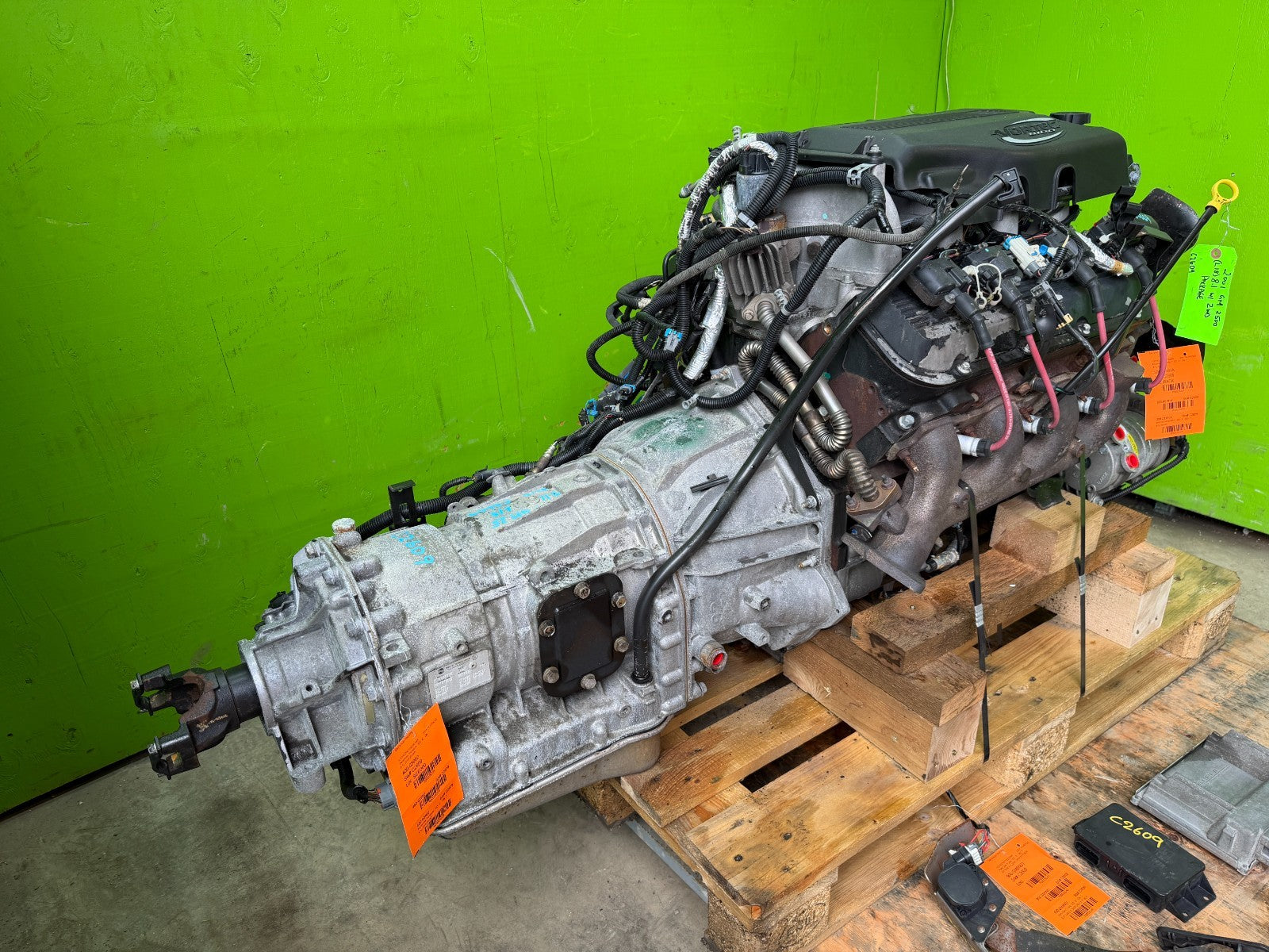 01-03 CHEVROLET GMC 8.1 VORTEC ALLISON 2WD ENGINE TRANSMISSION COMPLETE SWAP