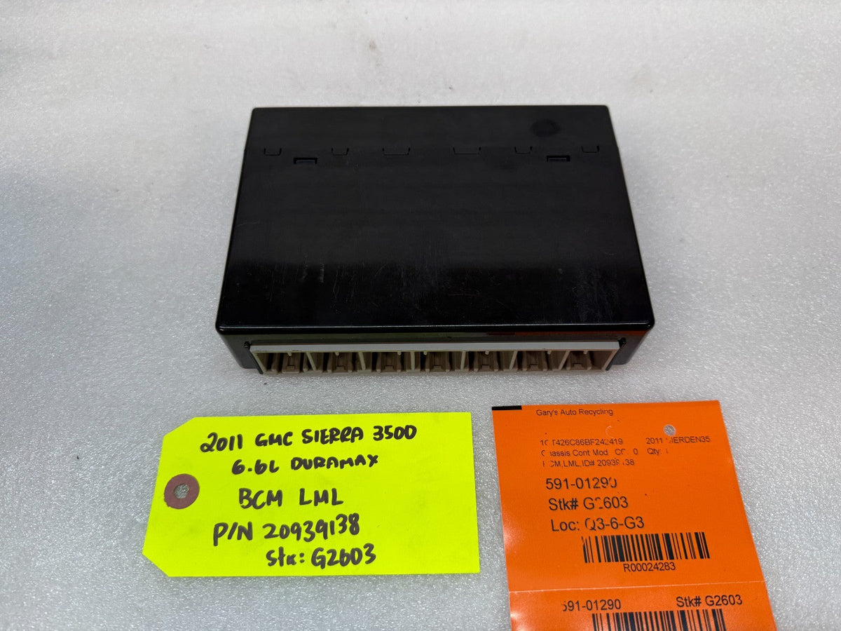 11-14 Chevrolet GMC 2500HD DURAMAX 6.6 LML BCM BODY CONTROL MODULE 20939138