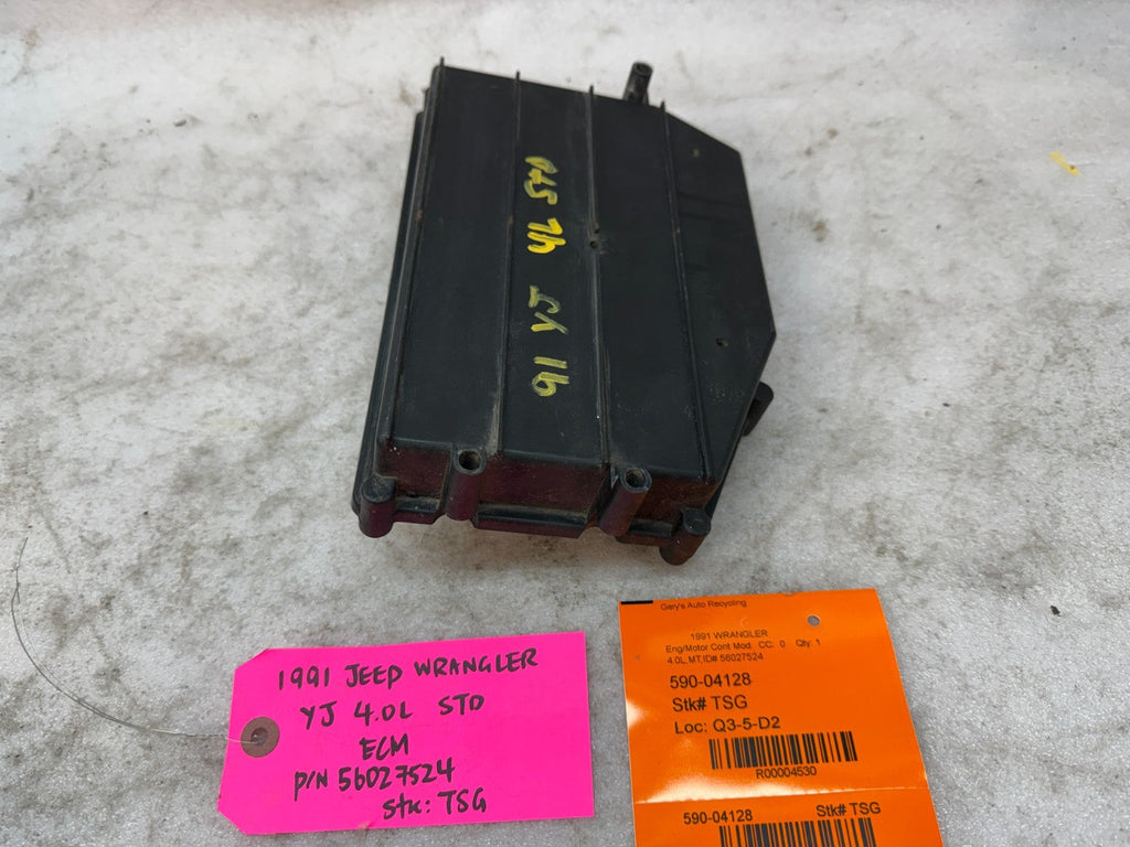 91 92 93 94 95 JEEP WRANGLER YJ 4.0 ENGINE COMPUTER ECM ECU 56027524