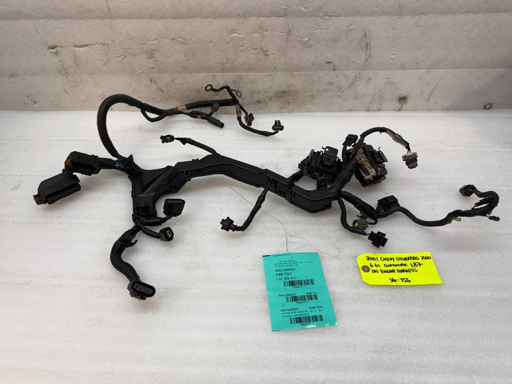 01 02 Chevrolet GMC DURAMAX LB7 6.6 ON ENGINE WIRING HARNESS LOOM
