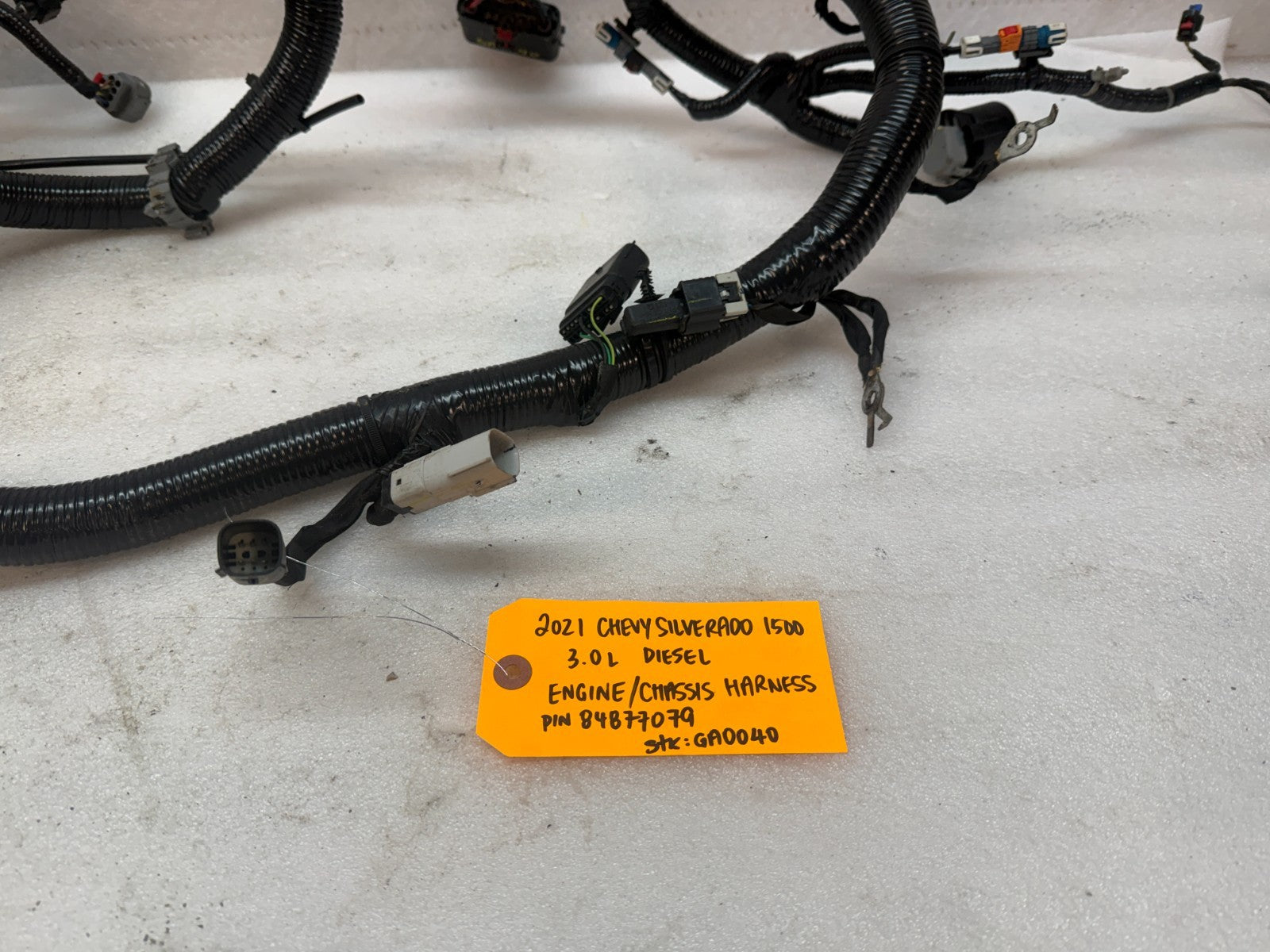 21 GMC CHEVROLET SILVERADO 1500 3.0 DIESEL LM2 ENGINE WIRING HARNESS 84877079