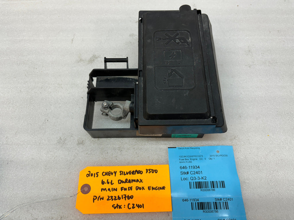 15-17 GMC CHEVROLET SILVERADO 2500HD 3500HD 6.6 LML JUNCTION BOX 23261760