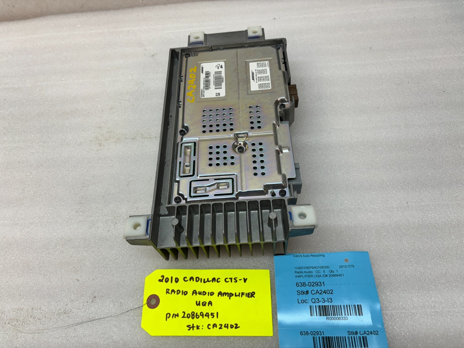 10 CADILLAC CTS-V CTSV OEM BOSE STEREO RADIO AMP AMPLIFIER 20869451 08-15