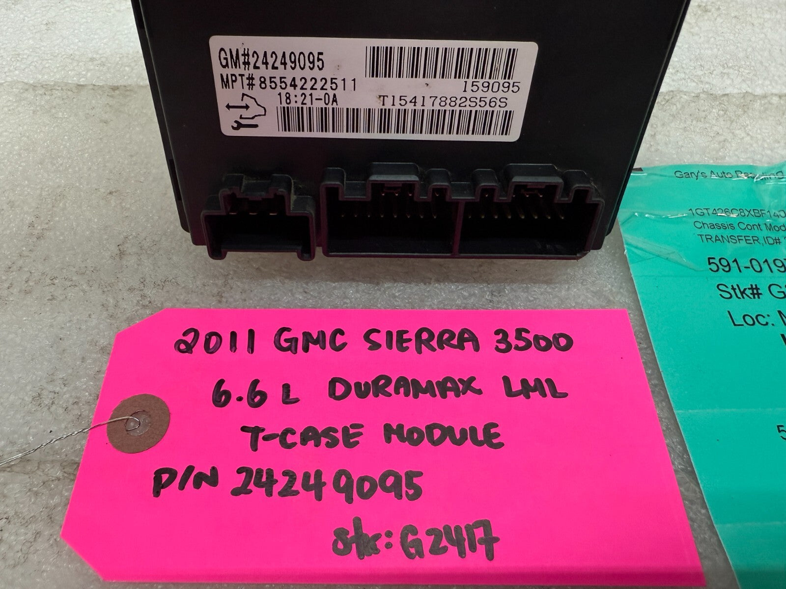 07-13 Chevrolet GMC SIERRA 2500HD 3500HD TRANSFERCASE CONTROL MODULE 24249095