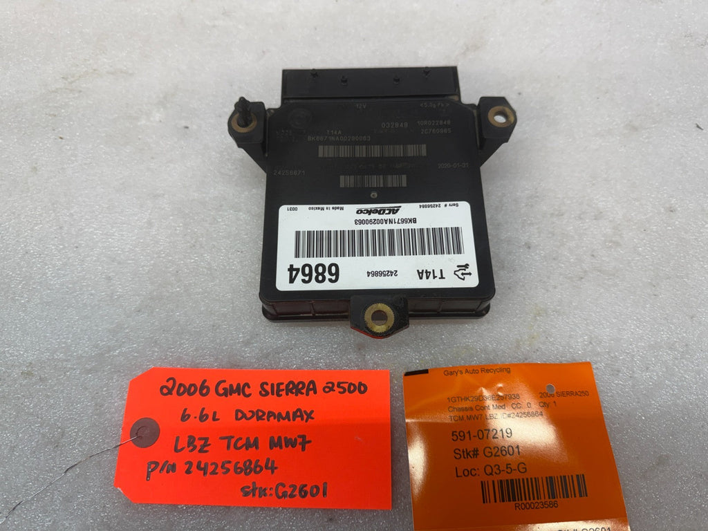 06-09 GMC SIERRA ALLISON T14A TRANSMISSION CONTROL MODULE TCM TCU 24256864 2020