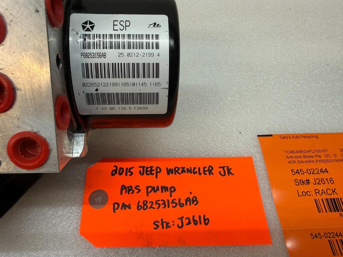 15 16 17 18 JEEP WRANGLER JK JKU OEM ABS ANTI LOCK BRAKE PUMP MODULE P68253156AB