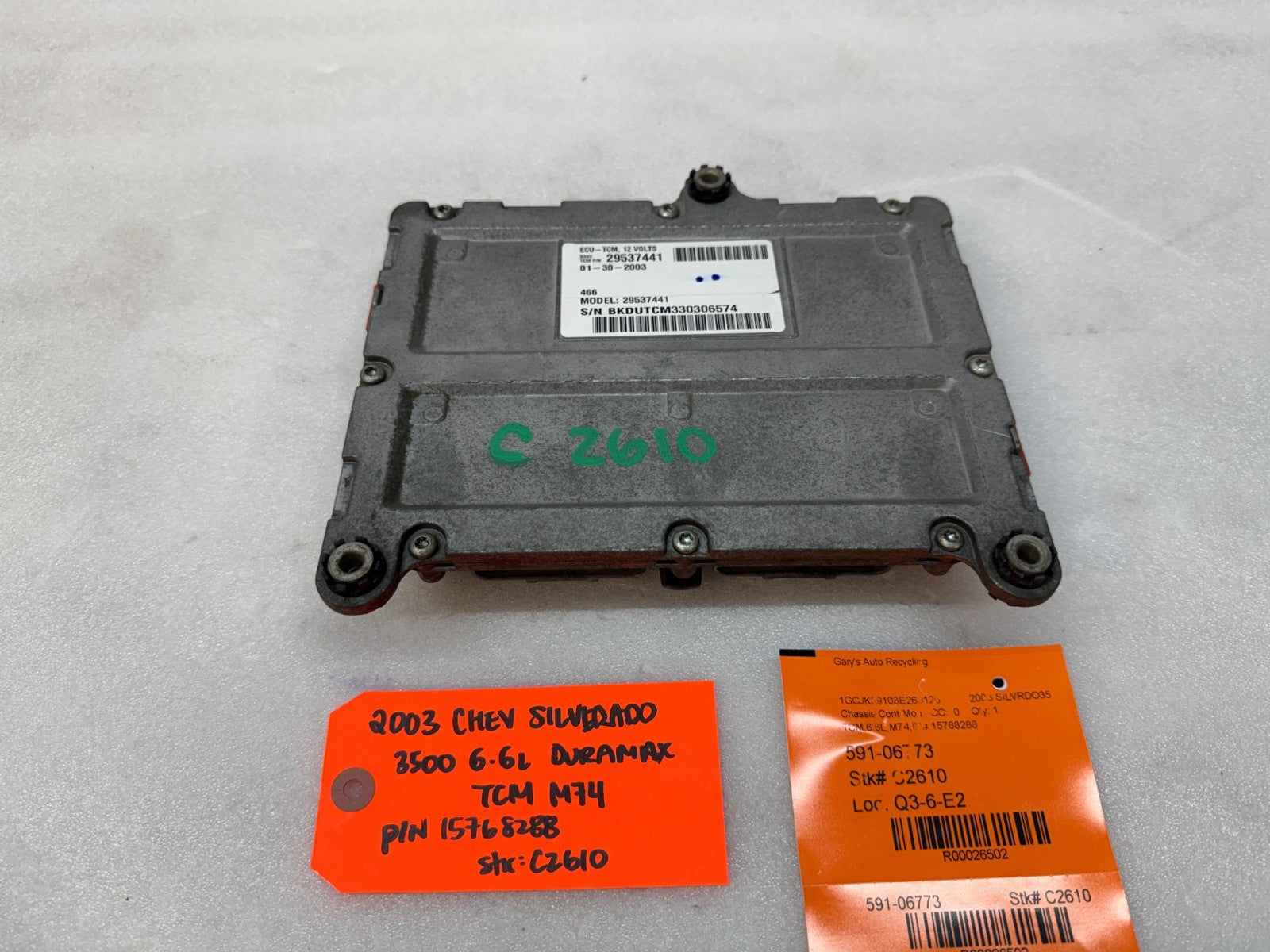 03 Chevrolet GMC SILVERADO 6.6 TCM TCU TRANSMISSION COMPUTER ALLISON 15768288
