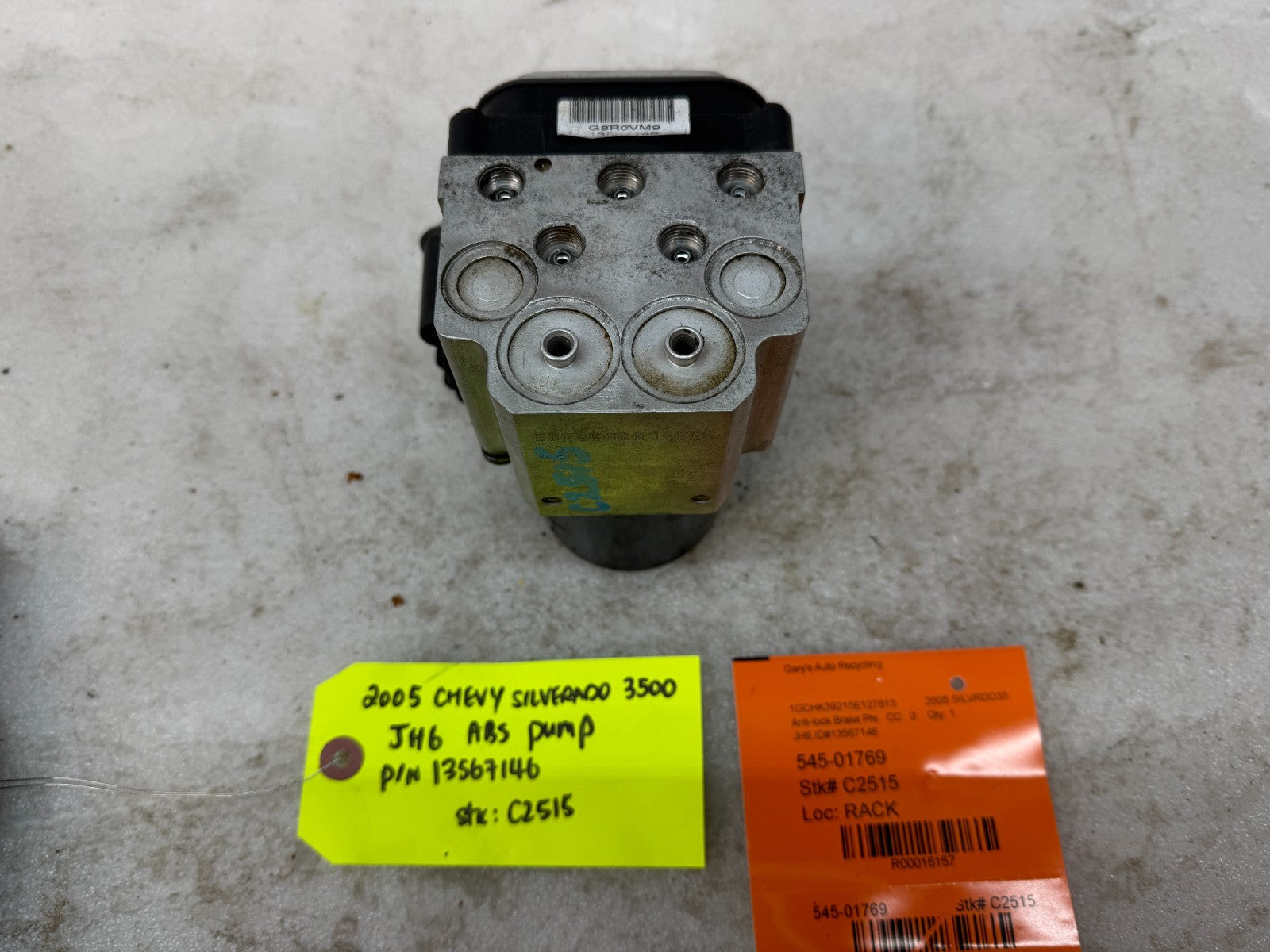 03-07 Chevrolet GMC SILVERADO 2500 6.6 ABS ANTI LOCK BRAKE PUMP MODULE 13567146