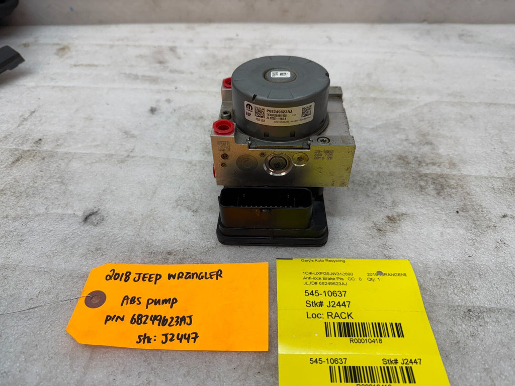 18 JEEP WRANGLER RUBICON JL JT 3.6 ABS BRAKE PUMP MODULE 68249623AJ  18-23