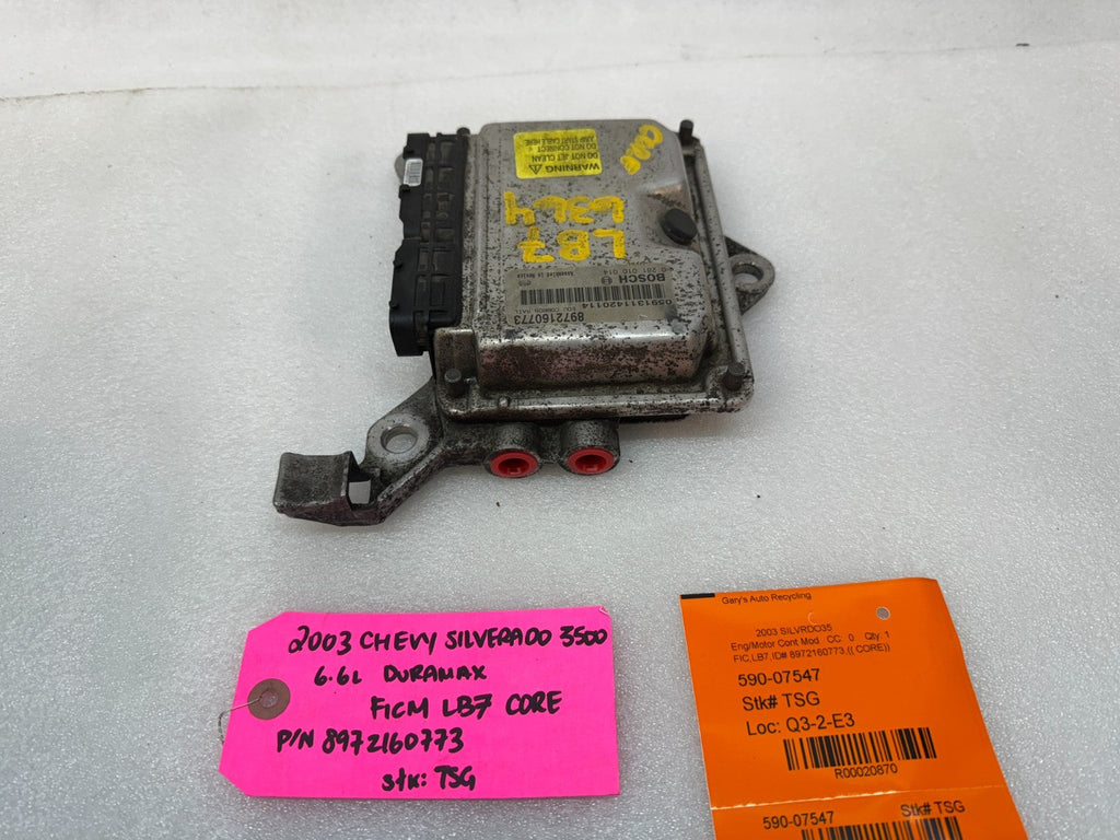 03 Chevrolet GMC LB7 6.6 DURAMAX FICM FUEL INJECTION CONTROL MODULE 8972160773