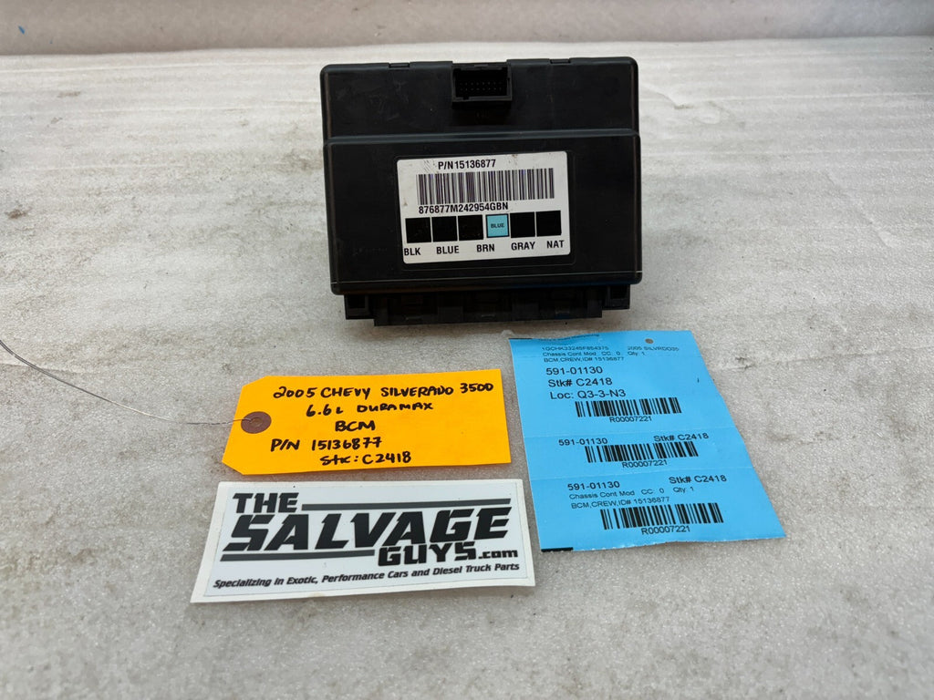 04 05 Chevrolet GMC DURAMAX LLY 6.6 BODY CONTROL MODULE BCM 15136877