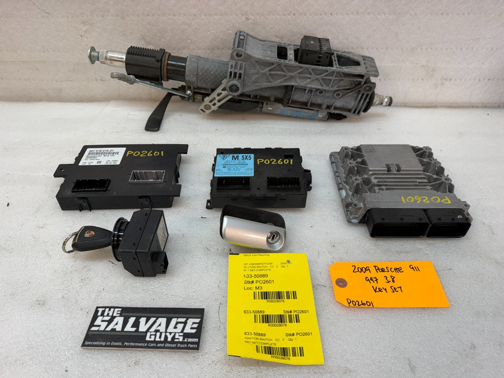 09 PORSCHE 997 911 3.8 DFI OEM KEY SET DME ECU ECM IMMOBILIZER 99761860702 09-12