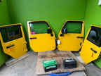 07-18 JEEP WRANGLER JK OEM FULL HARD DOORS YELLOW WITH DOOR PANELS MIRRORS