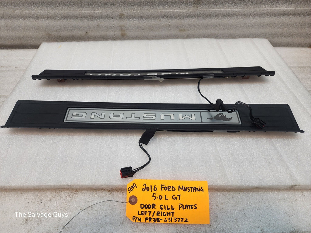2016 FORD MUSTANG 5.0 GT OEM ILLUMINATED DOOR SILL TRIM LEFT RIGHT 15 16 17