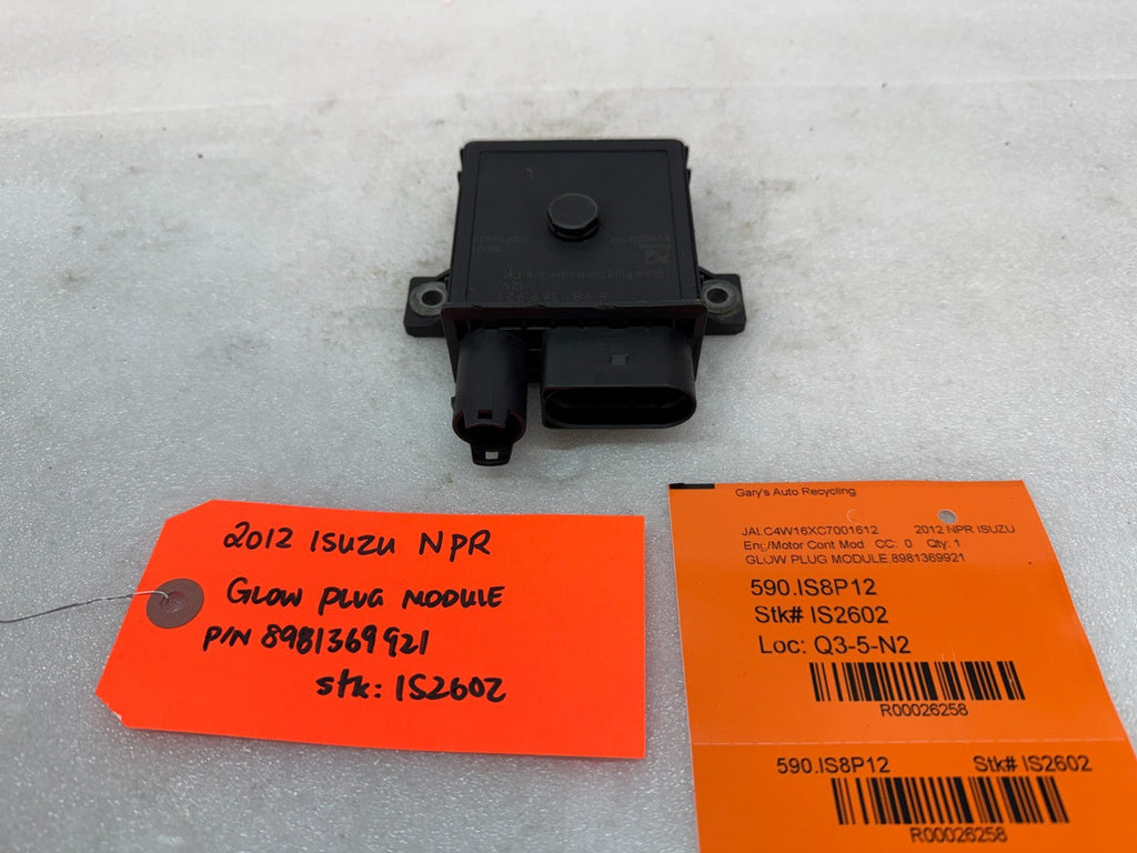 12 ISUZU NRR NPR NQR 5.2 4HK1-TC GLOW PLUG CONTROL MODULE GPM 8981369921