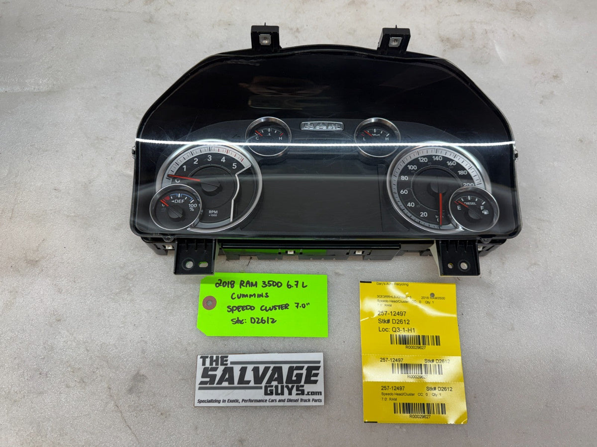 15-18 DODGE RAM 2500 3500 6.7 DIESEL GAUGE CLUSTER SPEEDOMETER 7" EVIC SCREEN
