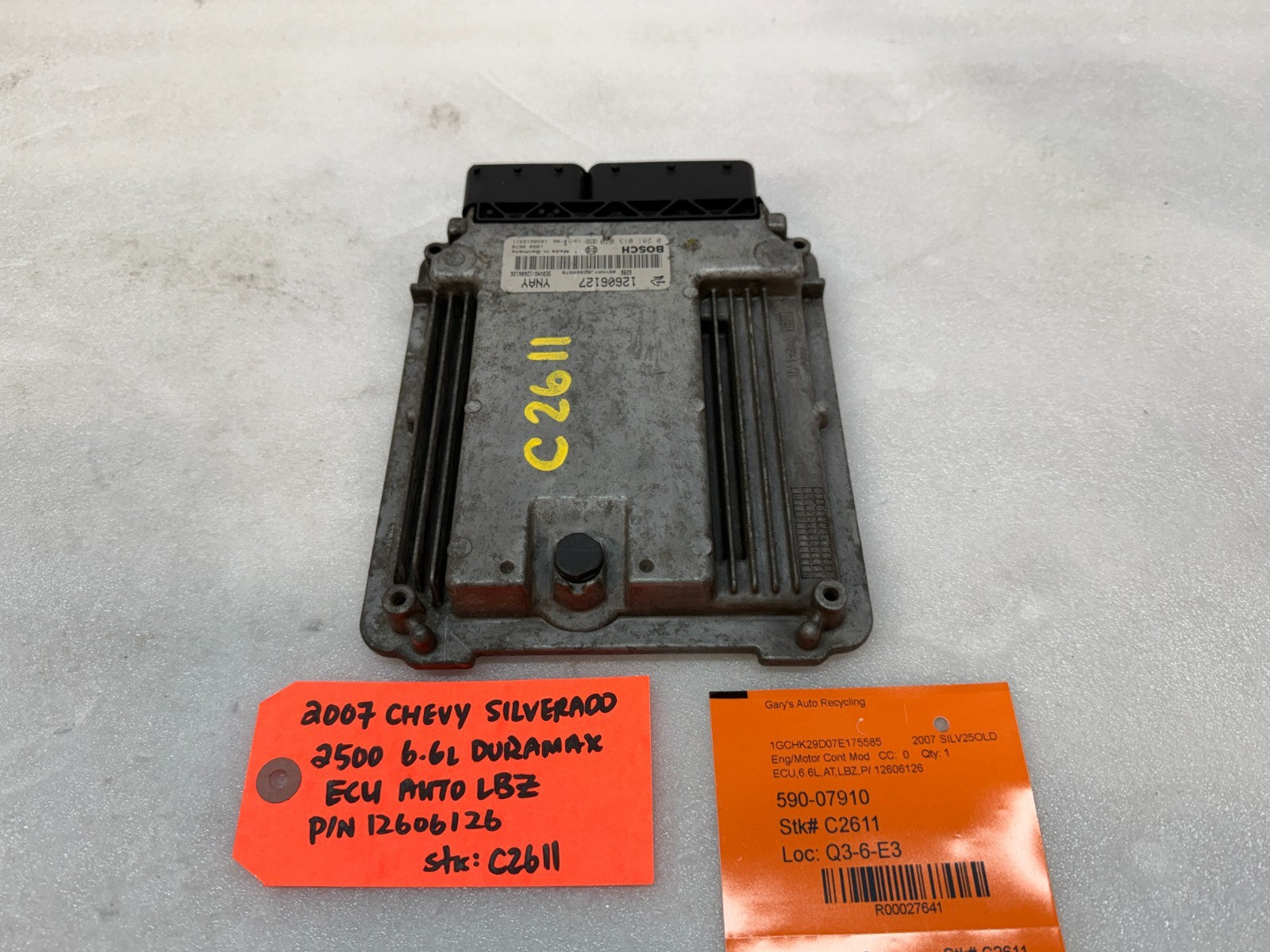 06 07 Chevrolet GMC 2500HD DURAMAX 6.6 LBZ ECM ECU ENGINE COMPUTER 12606126