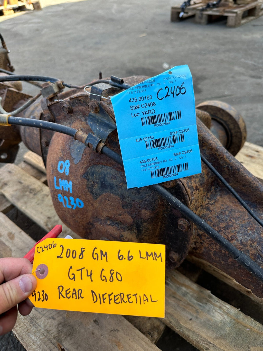 08 09 10 GMC SIERRA SILVERADO 2500HD 3500HD SRW REAR DIFFERENTIAL AXLE GT4 G80