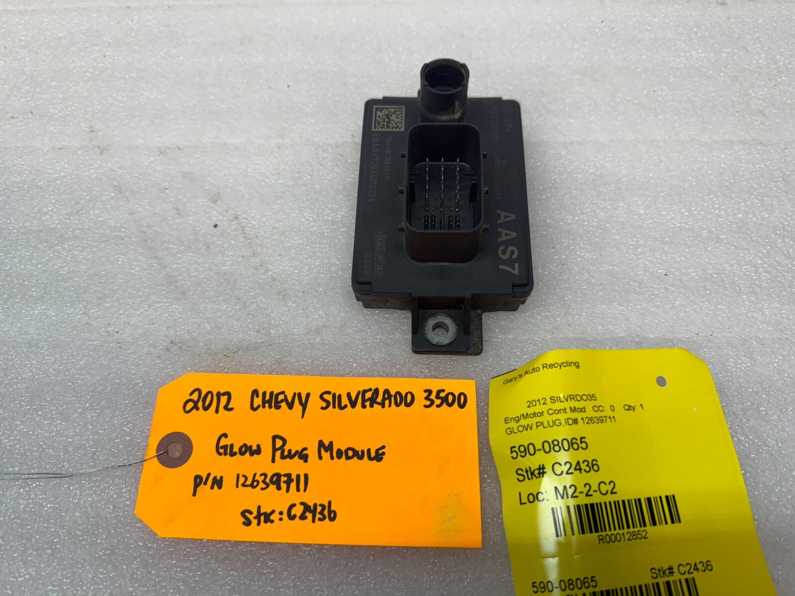 11-14 GMC CHEVROLET SILVERADO 3500HD 6.6 LML OEM GPM GLOW PLUG MODULE 12639711