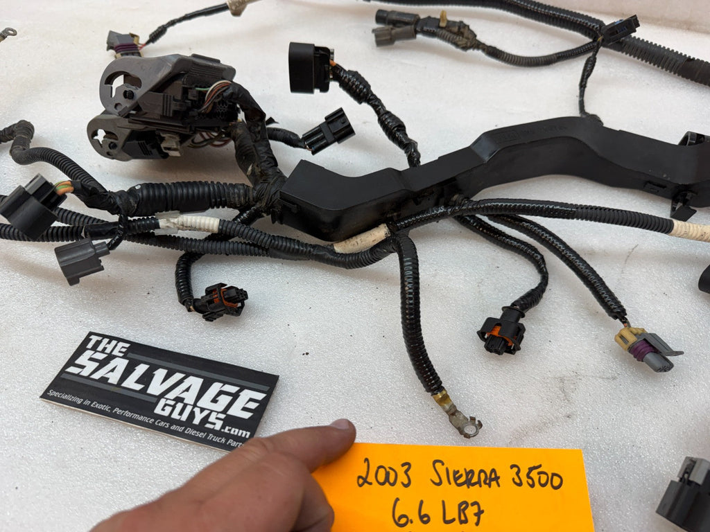 03 04 Chevrolet GMC 2500 3500 DURAMAX LB7 6.6 ON ENGINE WIRING HARNESS LOOM