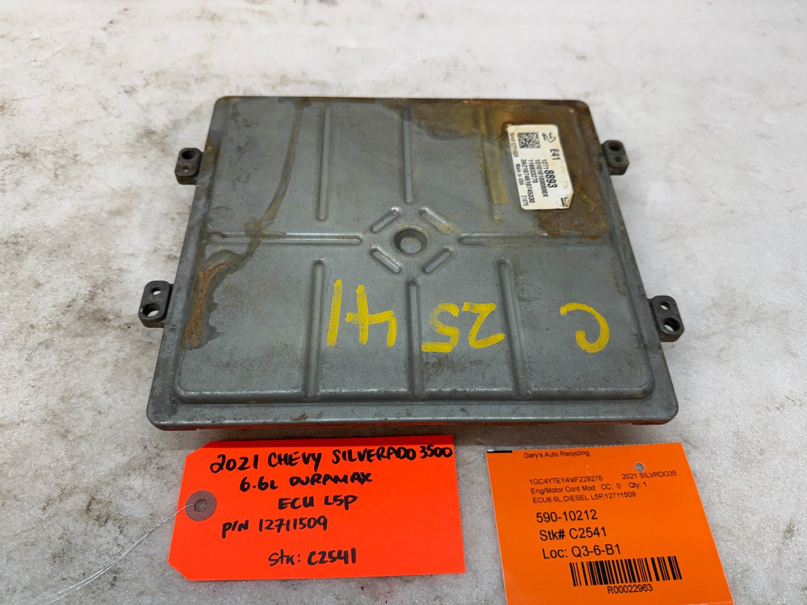 17-21 CHEVROLET GMC 3500 6.6 L5P DURAMAX DIESEL ENGINE COMPUTER ECM ECU 12711509