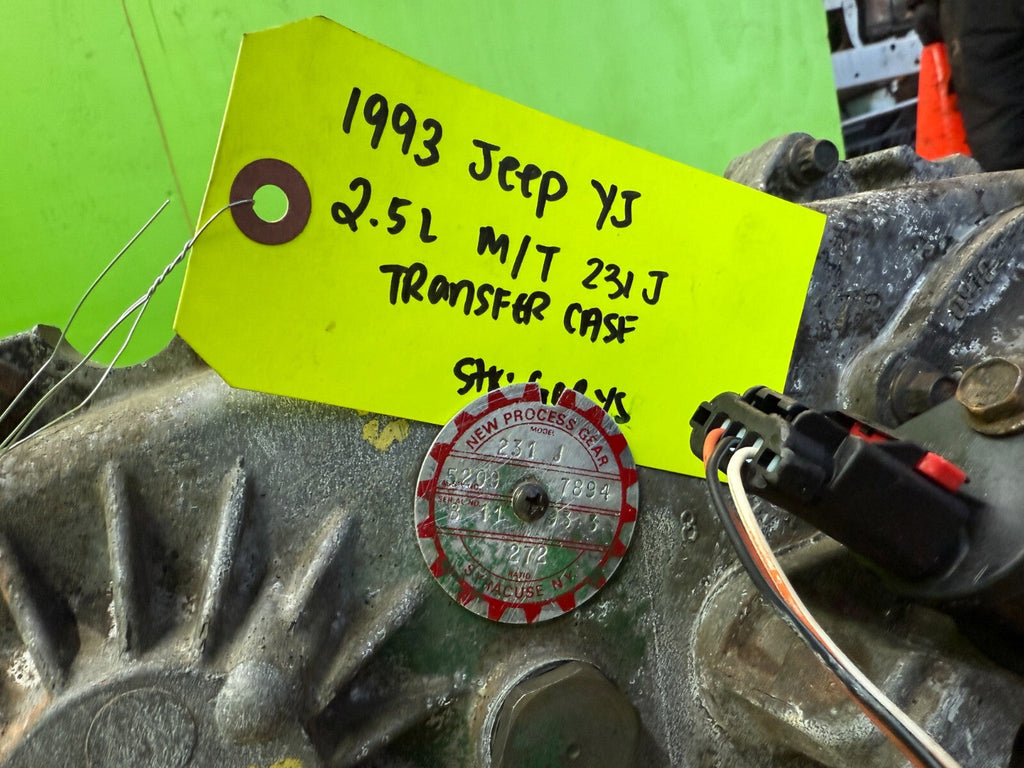 89-95 JEEP WRANGLER YJ 2.5 MANUAL NP231J 231J TRANSFER CASE TRANSFERCASE 21 SPLI