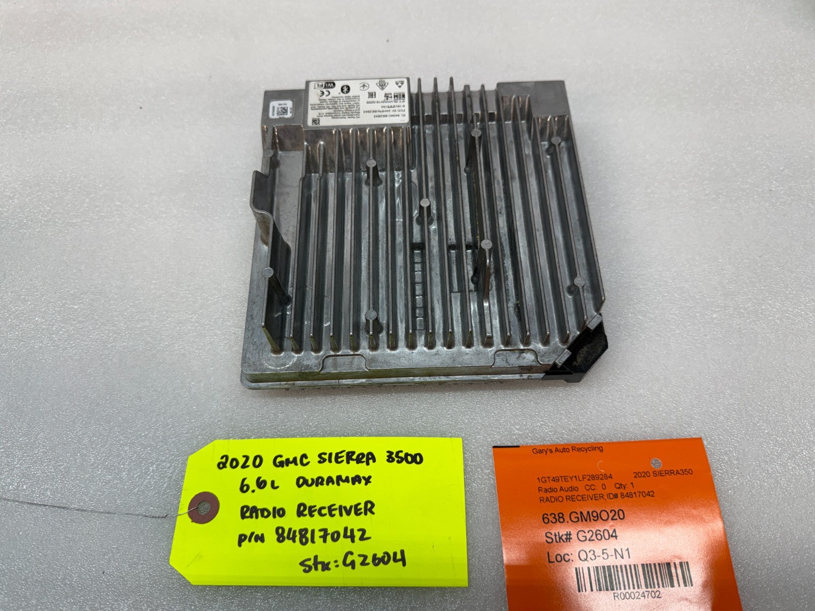 20 Chevrolet GMC SIERRA SILVERADO RADIO RECEIVER MODULE 19-23 84817042