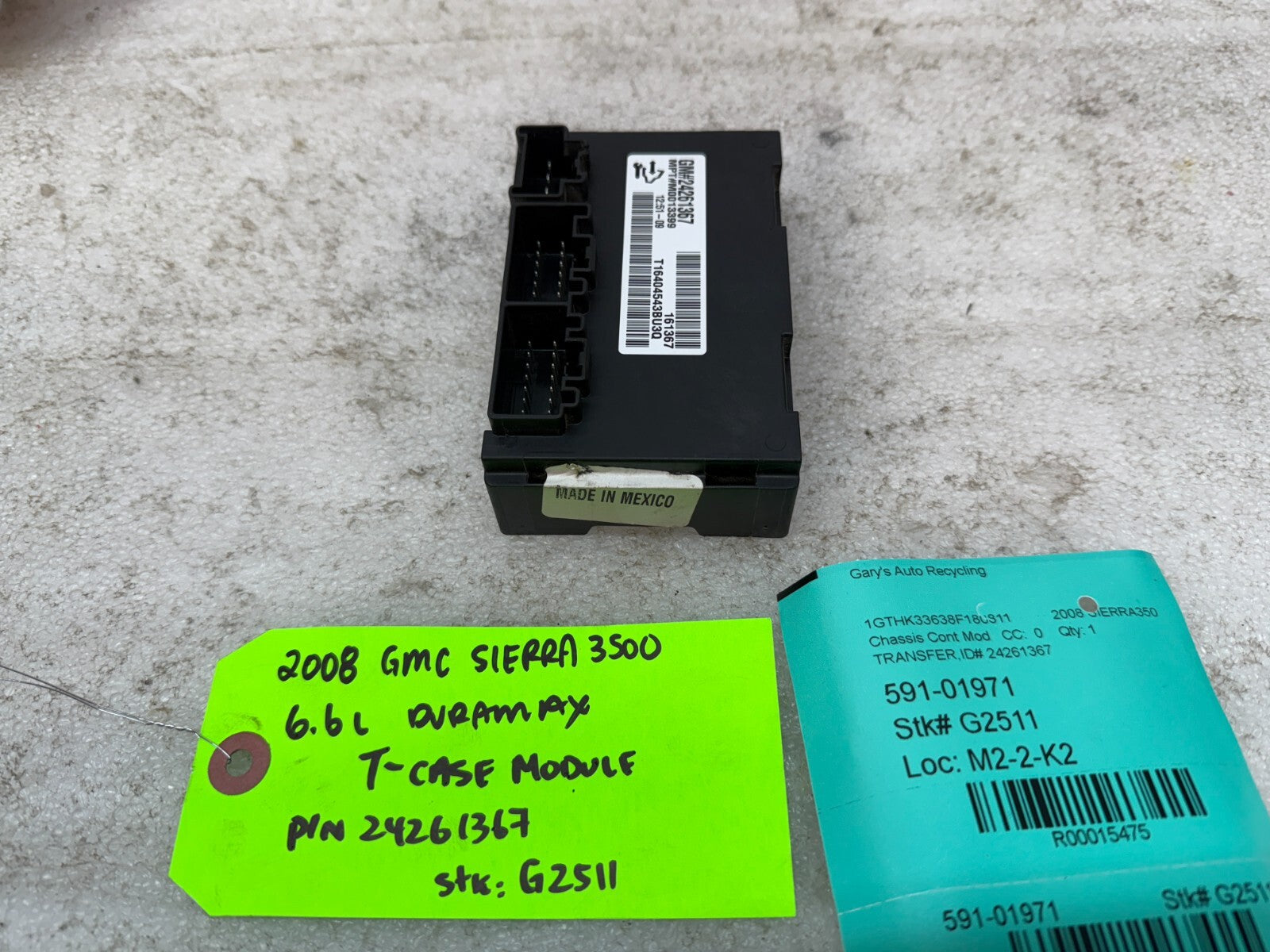 07-14 GMC SIERRA 2500HD 3500 TRANSFER CASE CONTROL MODULE TCCM 24261367