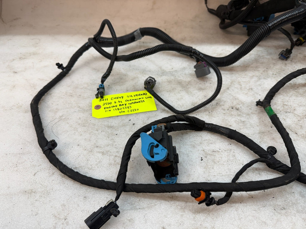 11 GMC SIERRA CHEVROLET SILVERADO 3500HD DURAMAX 6.6 LML ENGINE WIRING HARNESS