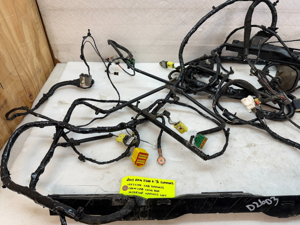 11 DODGE RAM 2500 3500 6.7 LEFT SIDE INTERIOR CREW LONG WIRING HARNESS 4x4 AUTO