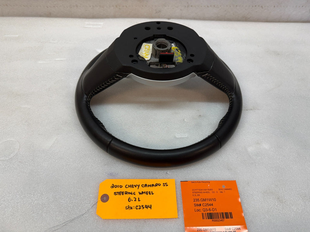 10 11 CHEVROLET CAMARO SS BLACK LEATHER STEERING WHEEL MANUAL TRANS