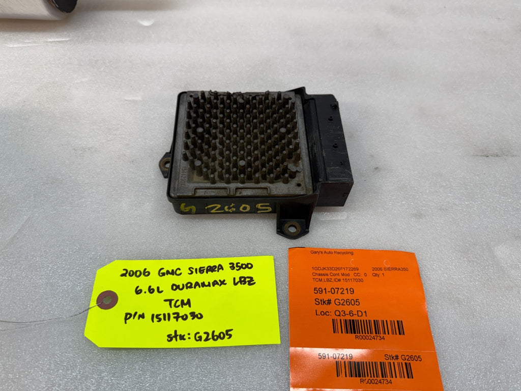 06 07 08 GMC SIERRA ALLISON A40 TRANSMISSION CONTROL MODULE TCM TCU A40 15117030