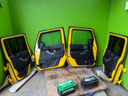 07-18 JEEP WRANGLER JK OEM FULL HARD DOORS YELLOW WITH DOOR PANELS MIRRORS