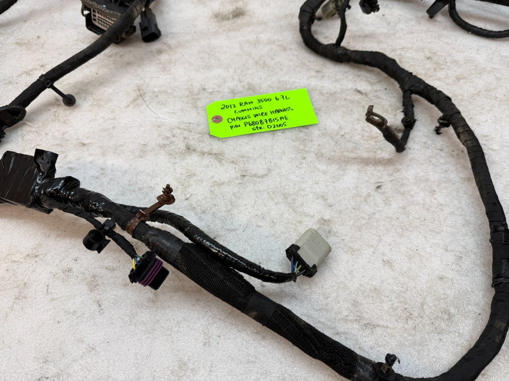 12 RAM 2500 3500 6.7 CHASSIS FRAME WIRING HARNESS 4x4 AUTO P68087815AE