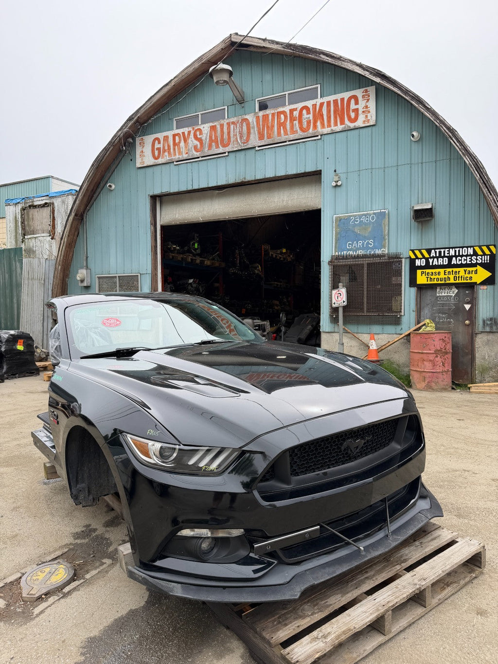 15 16 17 FORD MUSTANG GT S550 COMPLETE FRONT NOSE BUMPER LIGHTS FRAME RAILS HOOD