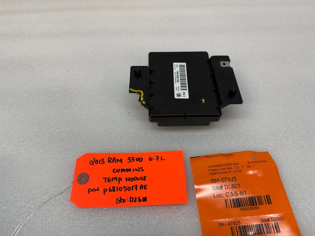 13 DODGE RAM 2500 3500 HEATER AC TEMPERATURE CONTROL MODULE P68105017AE