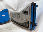 87-95 JEEP WRANGLER YJ OEM BLUE LEFT RIGHT HALF DOORS W DOOR PANELS