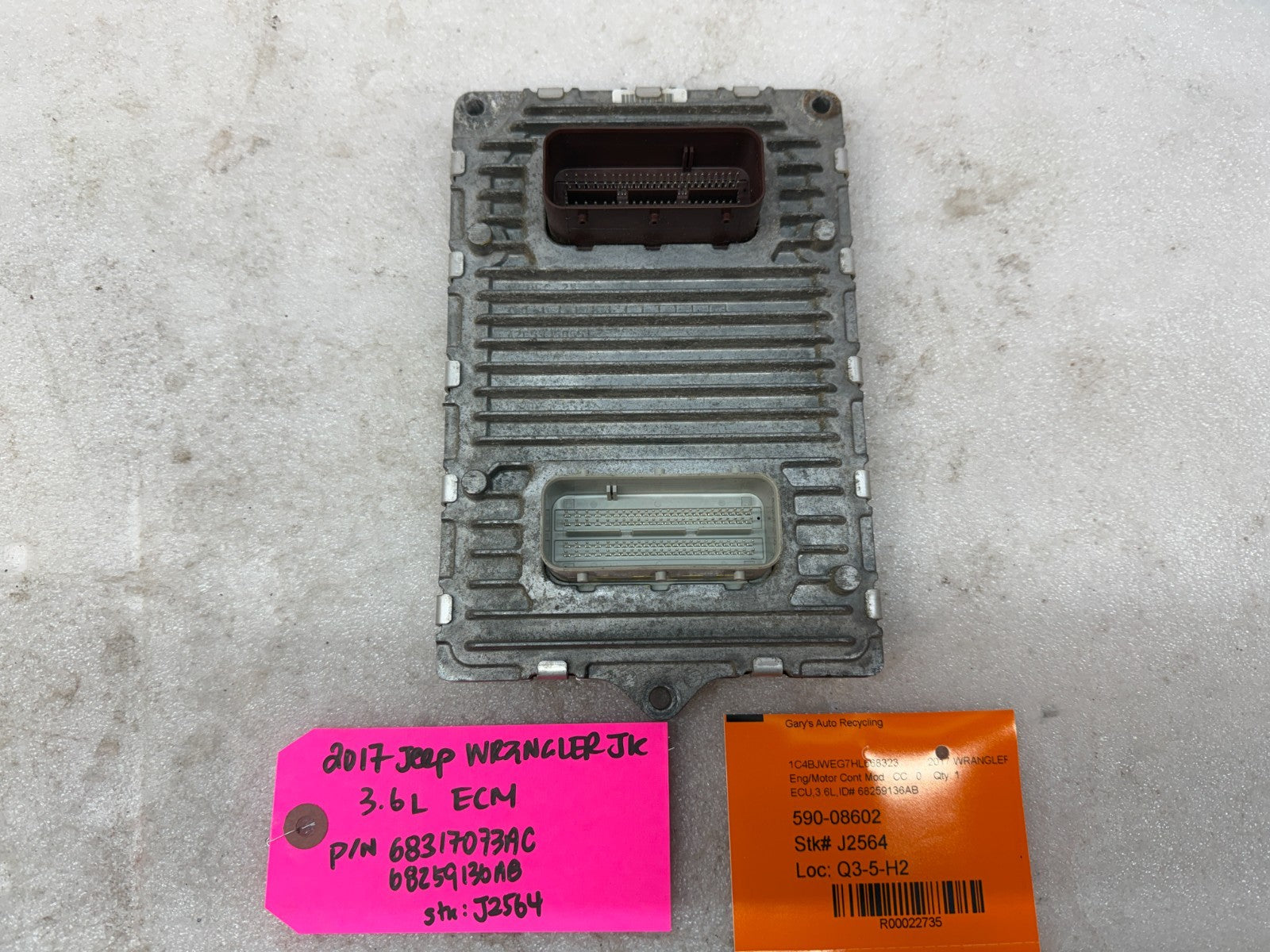 16 17 18 JEEP WRANGLER JK 3.6 AUTO TRANS ENGINE COMPUTER ECM ECU P68259136AB
