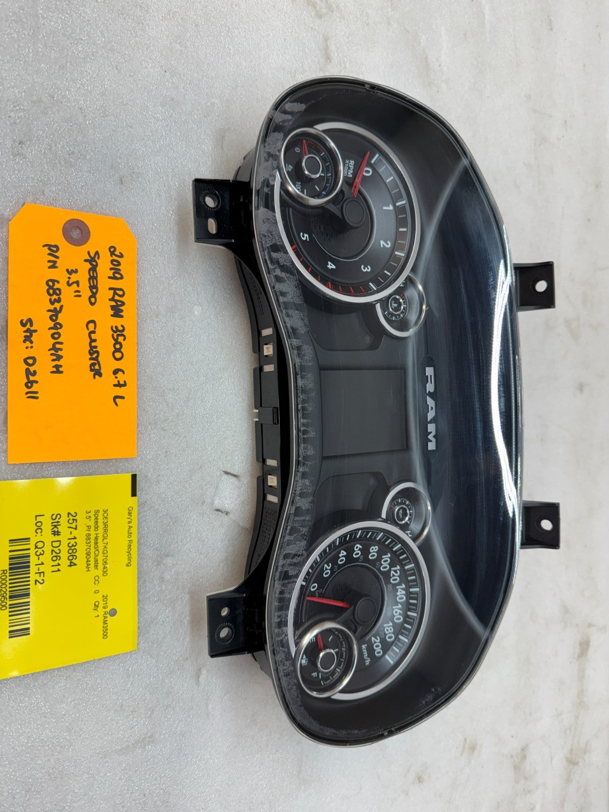 19-24 RAM 2500 3500 6.7 DIESEL METRIC SPEEDOMETER GAUGE CLUSTER 49K 68370904AH