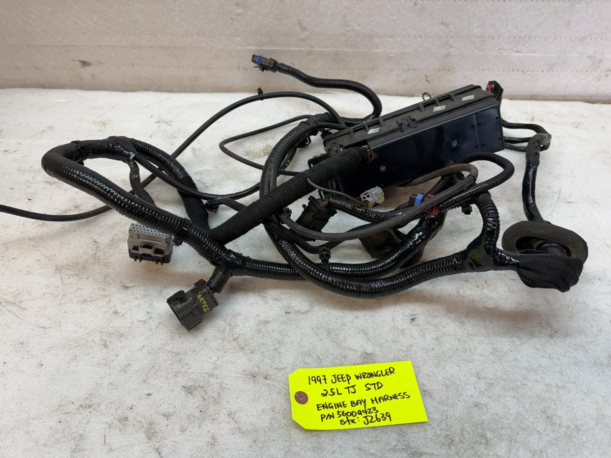 1997 JEEP WRANGLER TJ 2.5 MANUAL TRANS ENGINE FUSE BOX HARNESS LOOM 56009423