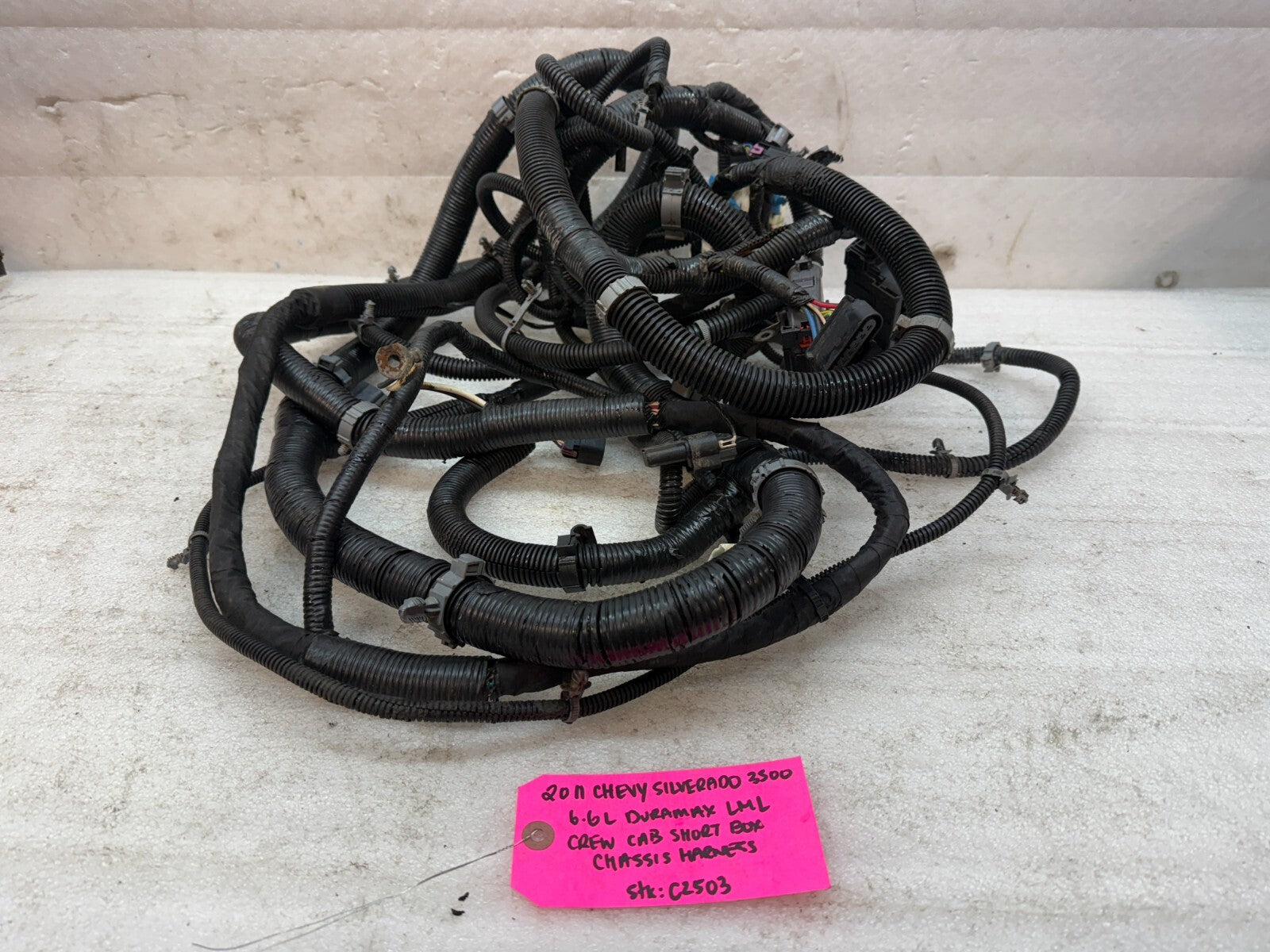 11 Chevrolet GMC 2500HD 3500 4wd CREW CAB SHORT BOX CHASSIS WIRING HARNESS