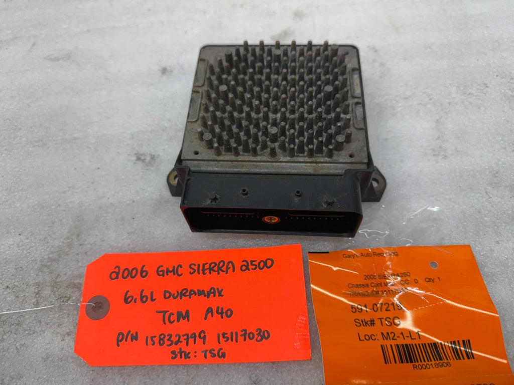 06 07 08 GMC SIERRA ALLISON A40 TRANSMISSION CONTROL MODULE TCM TCU A40 15117030