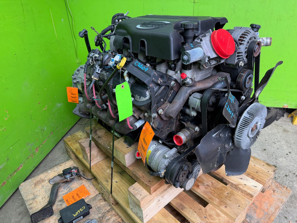 01-03 CHEVROLET GMC 8.1 VORTEC ALLISON 2WD ENGINE TRANSMISSION COMPLETE SWAP