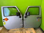 07-18 JEEP WRANGLER JK OEM FULL HARD DOORS SILVER WITH DOOR PANELS MIRROR KEY