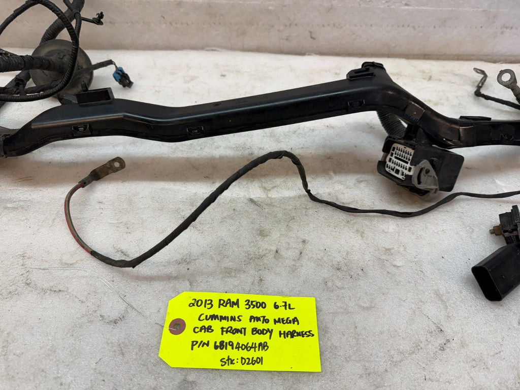 13 RAM 2500 3500 6.7 OEM DASH FIREWALL WIRING HARNESS LOOM P68194064AB 13-18