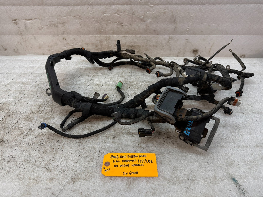 06 07 GMC CHEVROLET 2500HD DURAMAX 6.6 LLY LBZ ENGINE MOTOR WIRING HARNESS LOOM